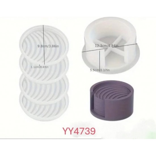 YY4739 - YUVARLAK ALTLIK - SUNUMLUK - SİLİKON KALIP 