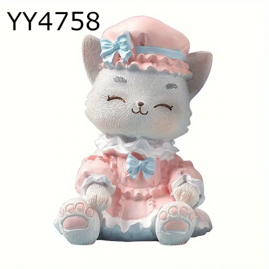 YY4758 Sevimli Kedi Kız Biblo Silikon Kalıp: Eğlenceli ve Anlamlı Hediye Seçeneği!