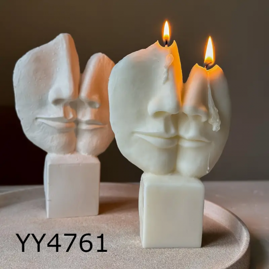YY4761 Ağlayan Çift Mum Biblo Silikon Kalıp: Duyguları ve Anlamı Yansıtan Anlamlı Hediye!