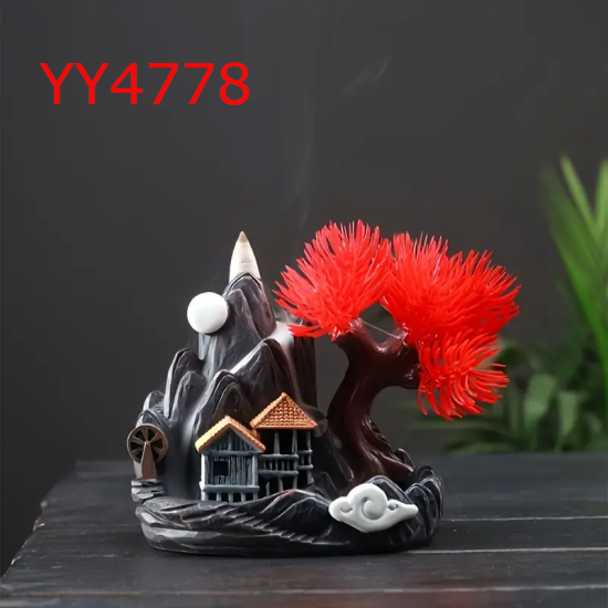 YY4778 Çam Ağacı Şelale Geri Akış Tütsülük Silikon Kalıp – Doğanın Huzurunu Yansıtan Estetik Hediye!