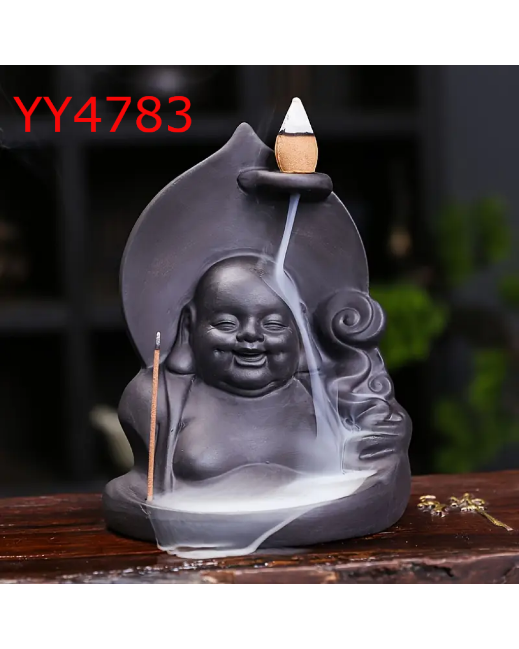 YY4783 Sempatik Buda Geri Akış Tütsülük Silikon Kalıp – Huzurlu ve Estetik Dekor!