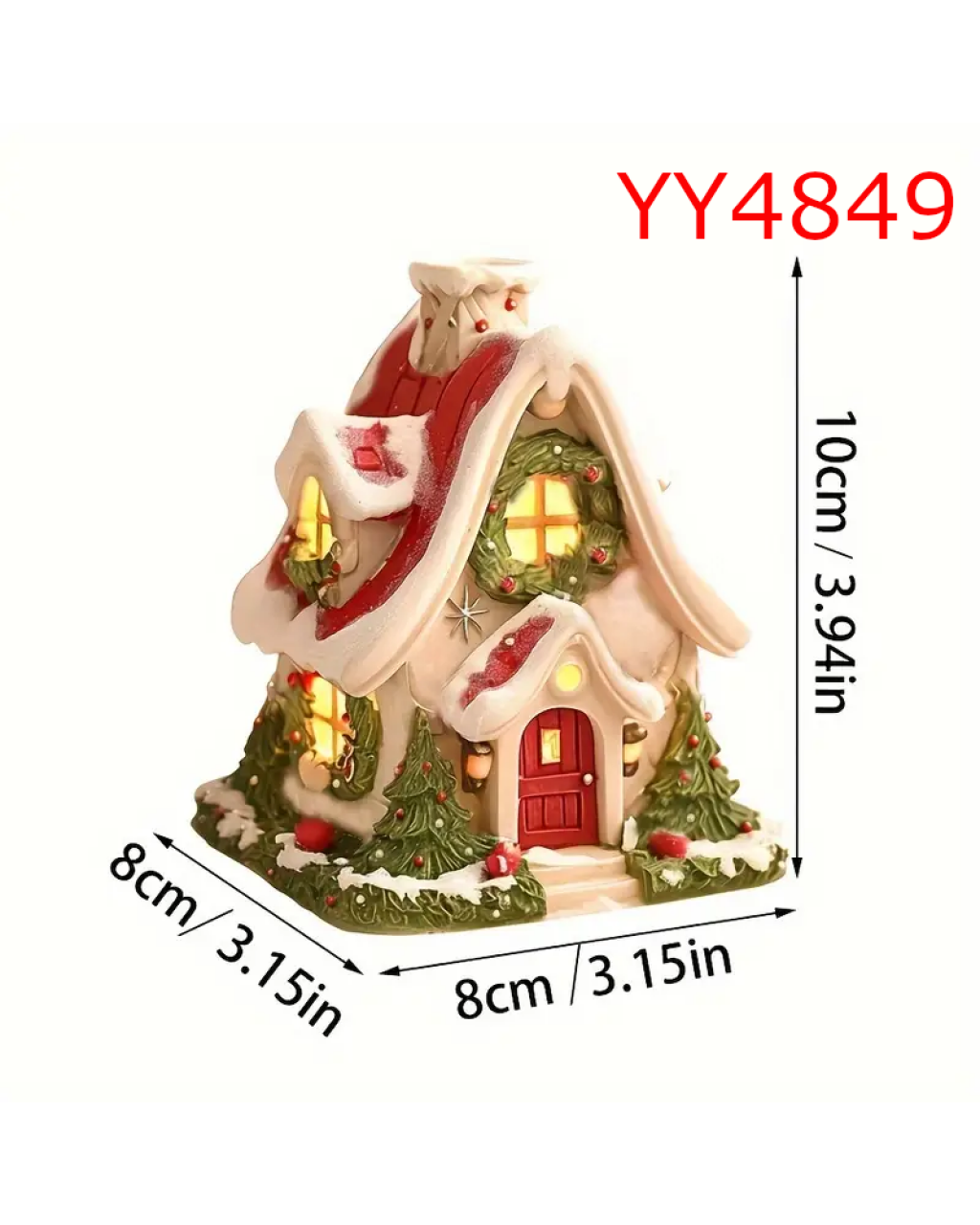 YY4849 - NOEL EVİ -TÜTSÜLÜK - SİLİKON KALIP