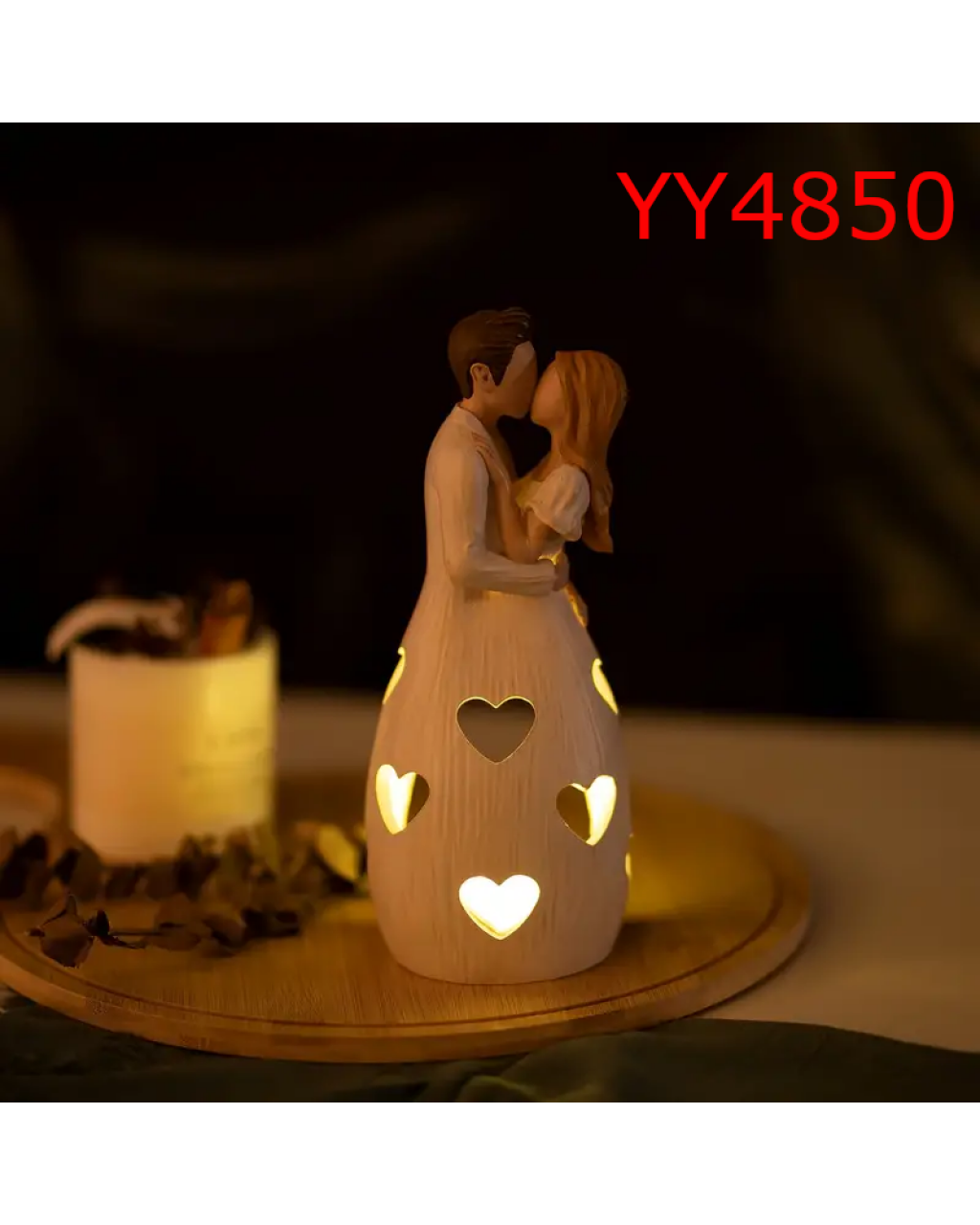 YY4850 Öpüşen Çift Mumluk Biblo Silikon Kalıbı: Aşkın Sembolü Olarak Anlamlı Hediye!