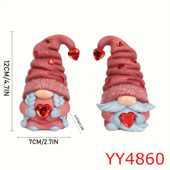 YY4860 SEVİMLİ KALPLİ CÜCE ÇİFT BİBLO SİLİKON KALIP: KENDİ TASARIMINIZLA SEVDİKLERİNİZE ANLAM DOLU HEDİYELER HAZIRLAYIN!