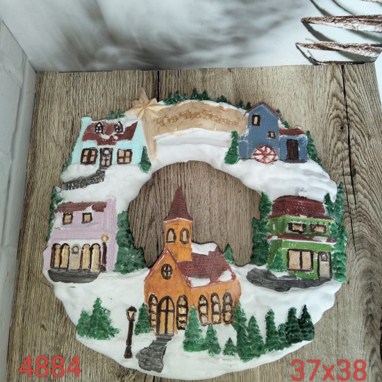 YY4884 - KASABA TEMALI KAPI & DUVAR SÜSÜ -SİLİKON KALIP