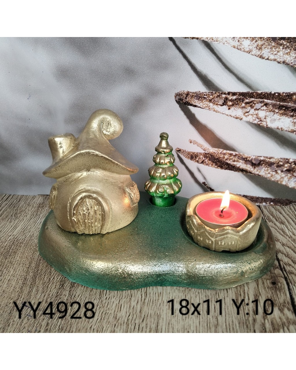 YY4928 Mantar Ev ve Seti Mumluk - Geri Akış Tütsülük Silikon Kalıp – Doğal ve Şık Dekoratif Hediye!