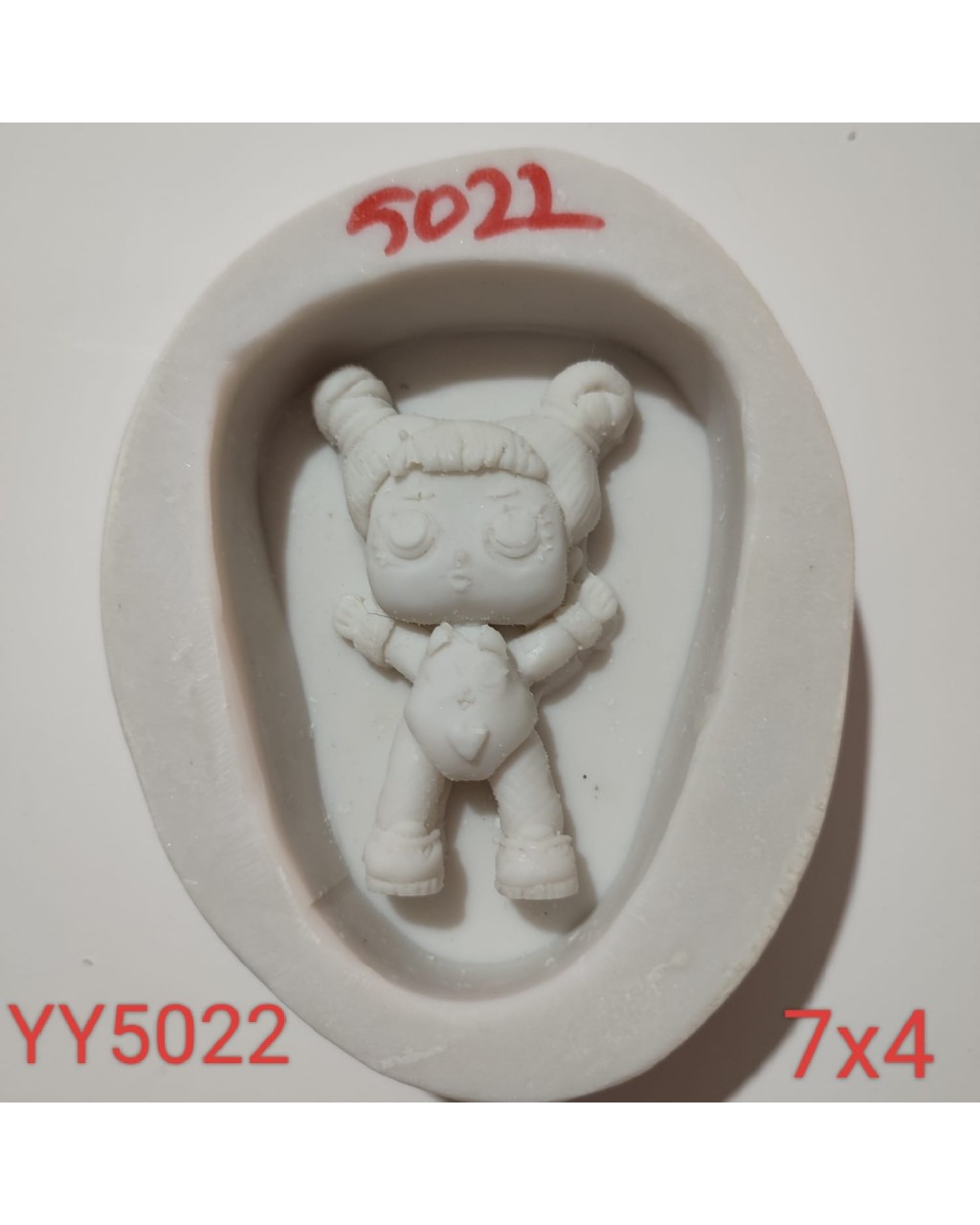 YY5022 - İKİ TOPUZLU KIZ - SİLİKON KALIP 