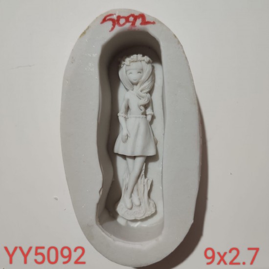 YY5092 - ÇİÇEK TAÇLI KIZ - SİLİKON KALIP