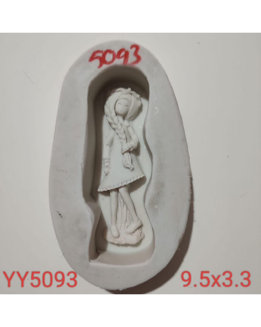 YY5093 - SAÇI ÖRGÜLÜ KIZ - SİLİKON KALIP