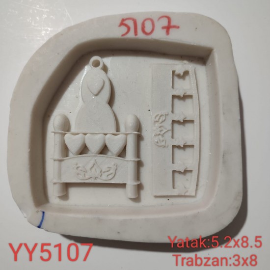 YY5107 - YATAK BAŞLIĞI VE TRABZANI - SİLİKON KALIP