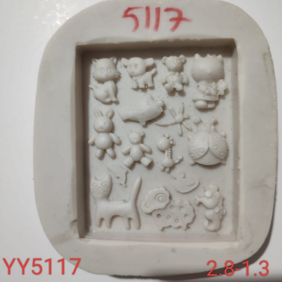 YY5117 - MİNİK HAYVANCIKLAR - SİLİKON KALIP