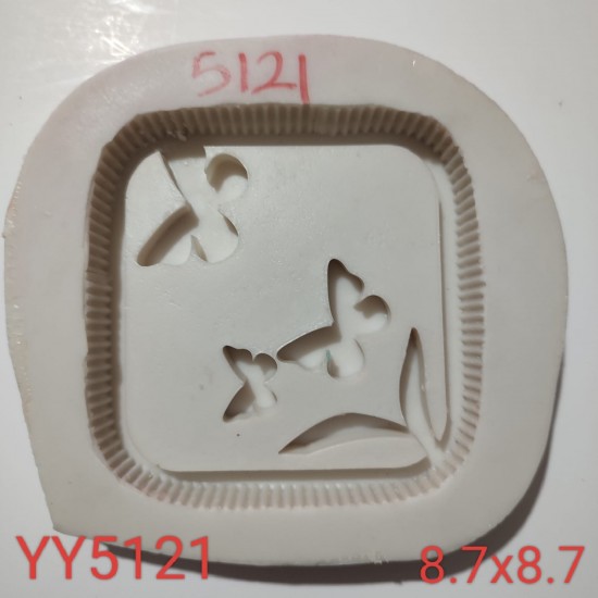 YY5121 - KELEBEK DESENLİ DEKOR - BİBLO - SİLİKON KALIP