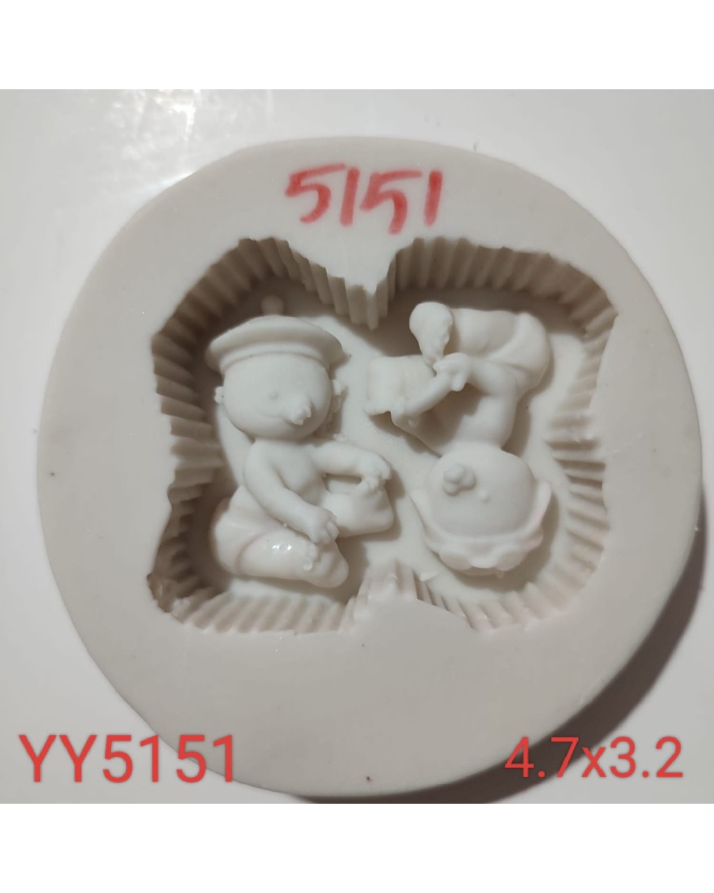 YY5151 - OTURAN BEBEKLER 2'Lİ - SİLİKON KALIP