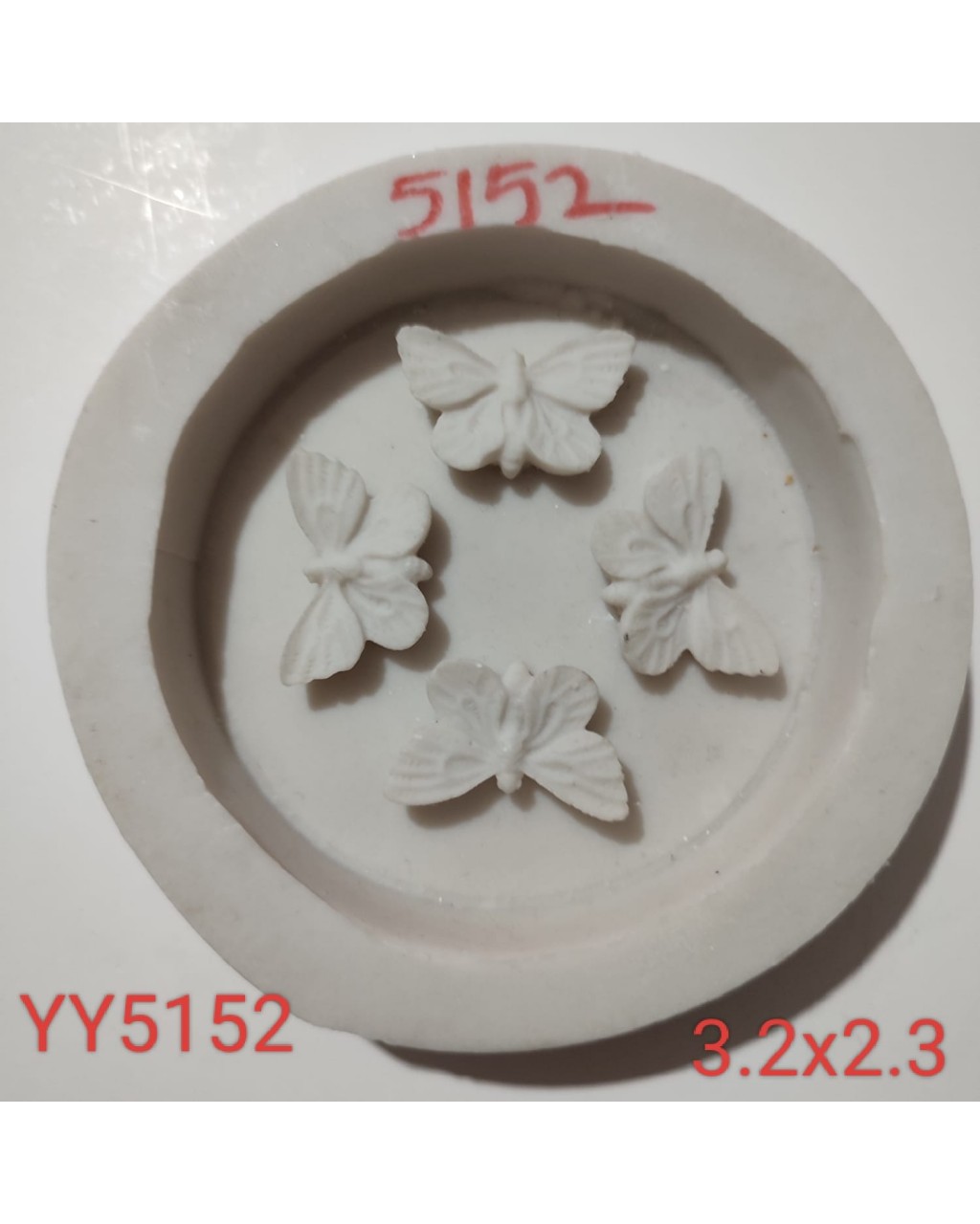 YY5152 - 4'LÜ KELEBEK - SİLİKON KALIP