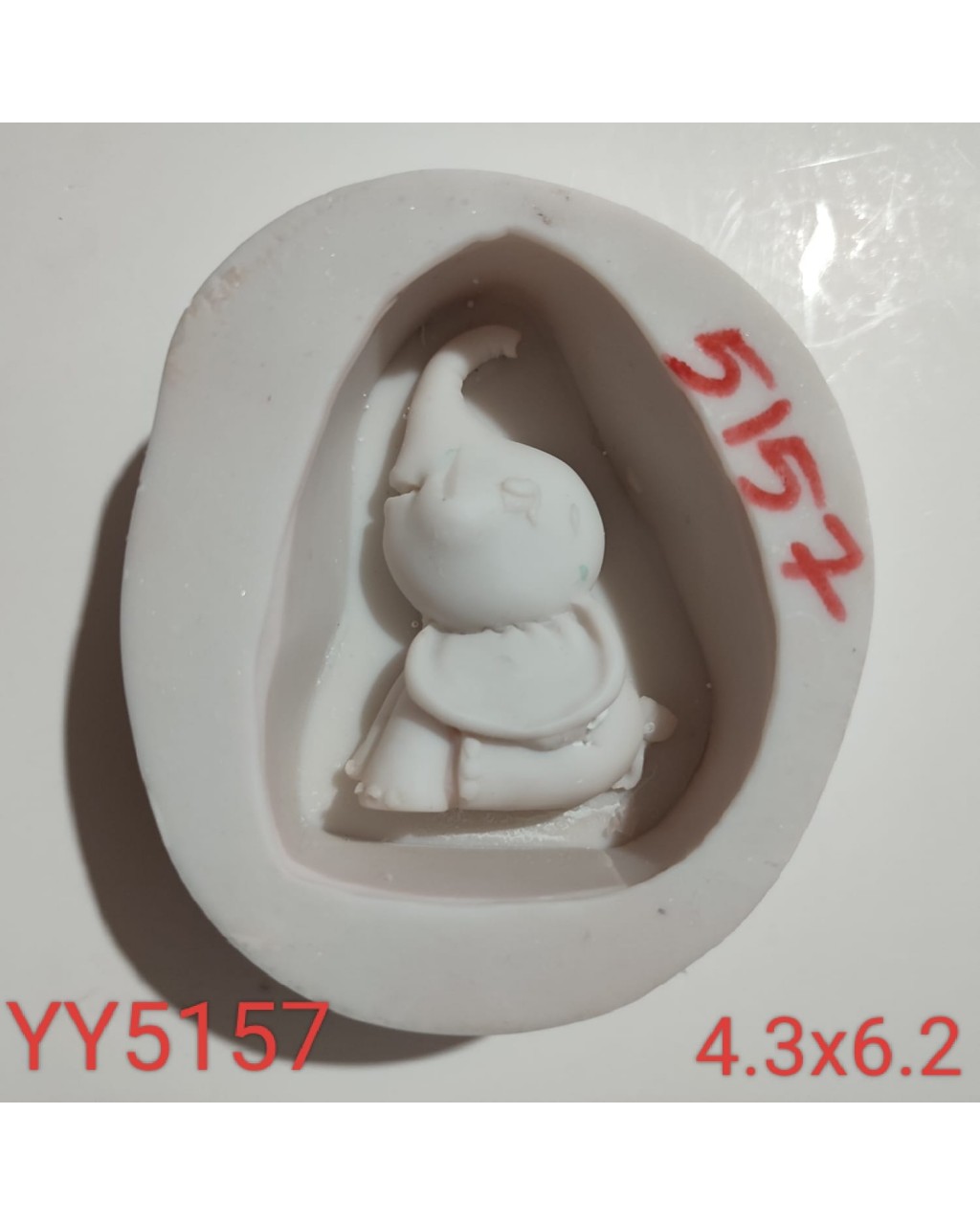 YY5157 - OTURAN FİL - SİLİKON KALIP