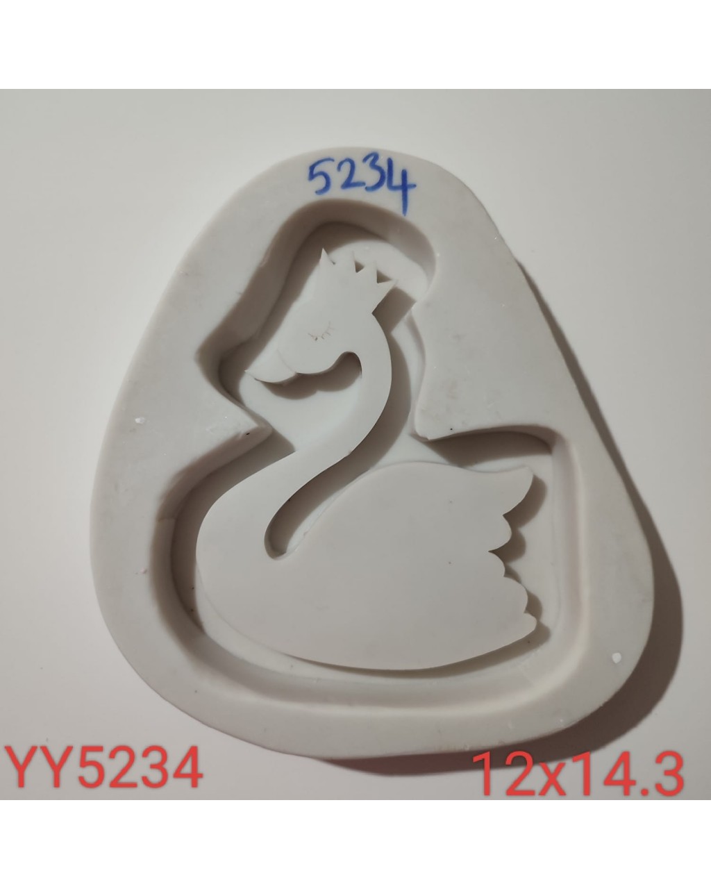 YY5234 - TAÇLI KUĞU - SİLİKON KALIP