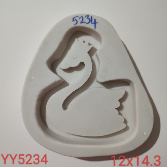 YY5234 - TAÇLI KUĞU - SİLİKON KALIP