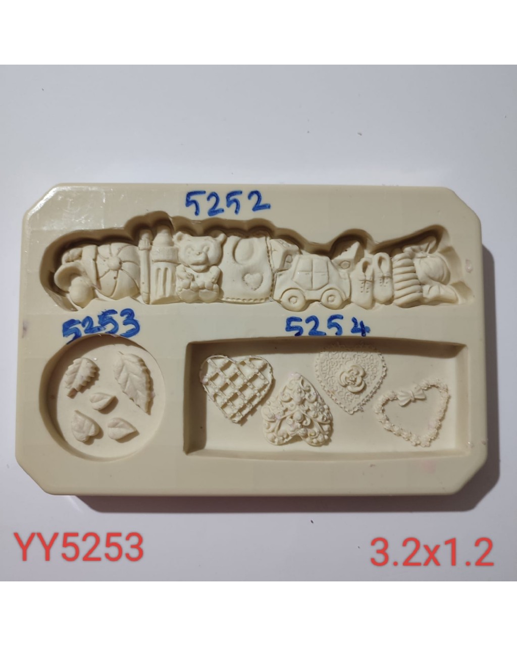 YY5253 - YAPRAK 5'Lİ - SİLİKON KALIP