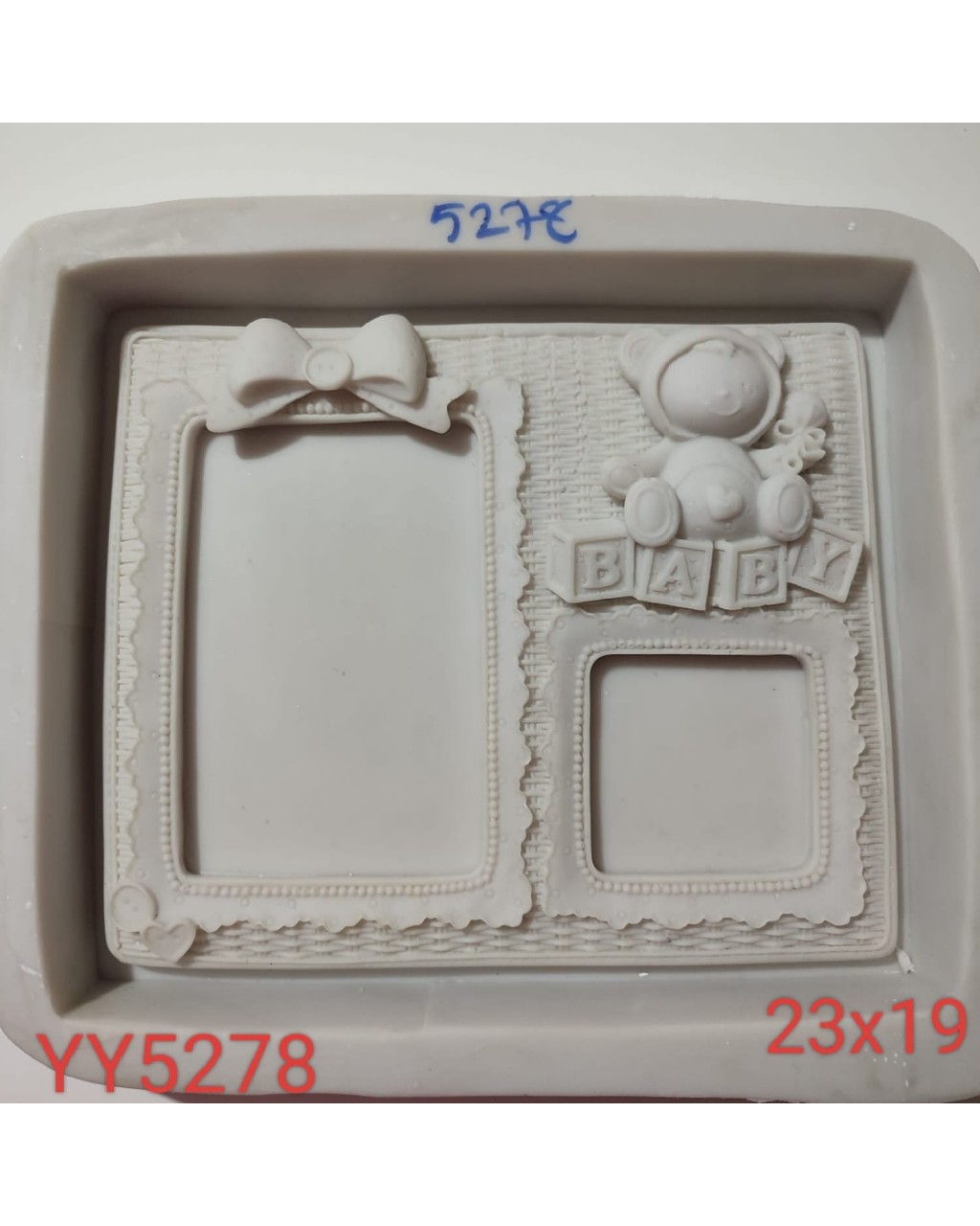 YY5278 - BABY 2'Lİ ÇERÇEVE - SİLİKON KALIP