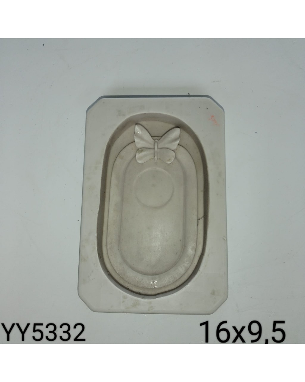 YY5332 - OVAL KELEBEKLİ SUNUMLUK MUMLUK - SİLİKON KALIP