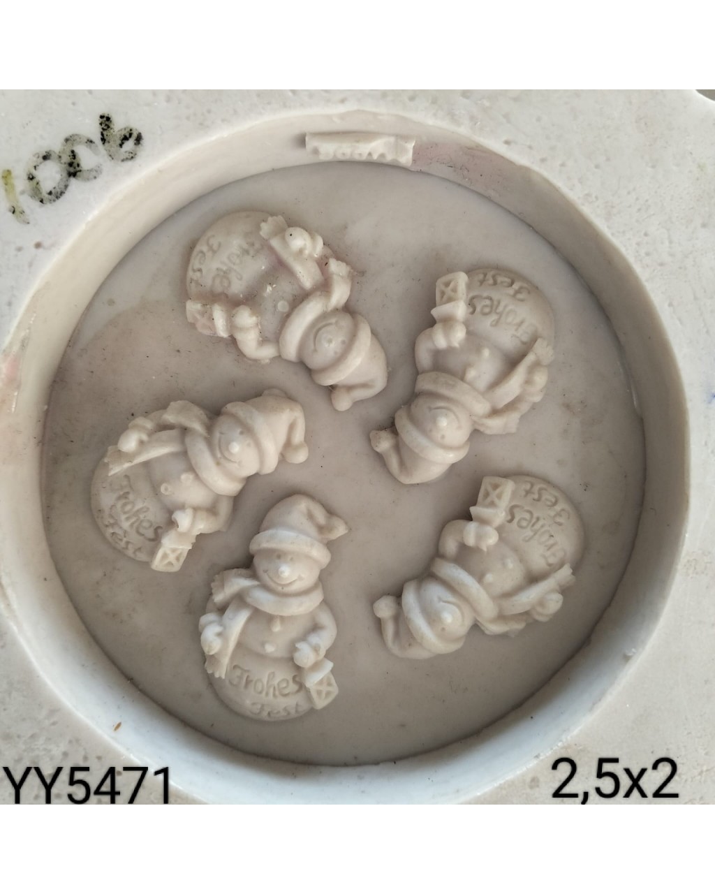 YY5471 - 5'Lİ KARDAN ADAM - SİLİKON KALIP