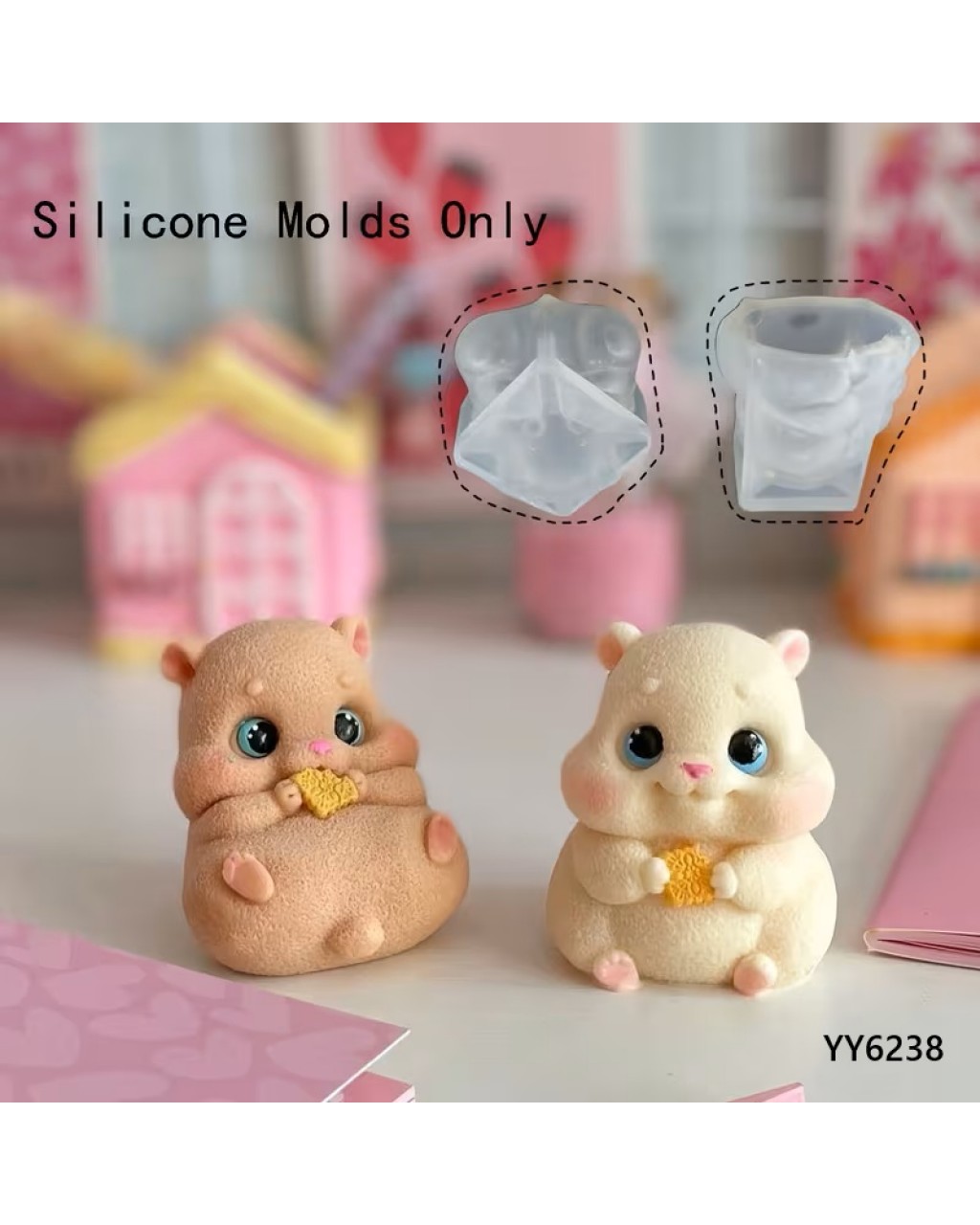 YY6238 – Bisküvi Yiyen Sevimli Bebek Ayıcıklar Biblo Silikon Kalıp