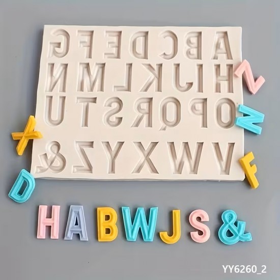 YY6260 – Kabartmalı Rakam ve Harfler Silikon Kalıp YY6260 – Kabartmalı Rakam ve Harfler Silikon Kalıp