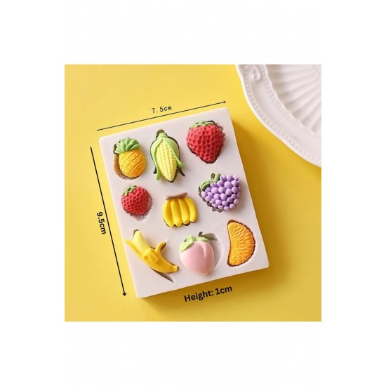 YY9005 Çoklu Meyve Şekilli Silikon Kalıp – El İşi ve Dekoratif Tasarımlar İçin İdeal!