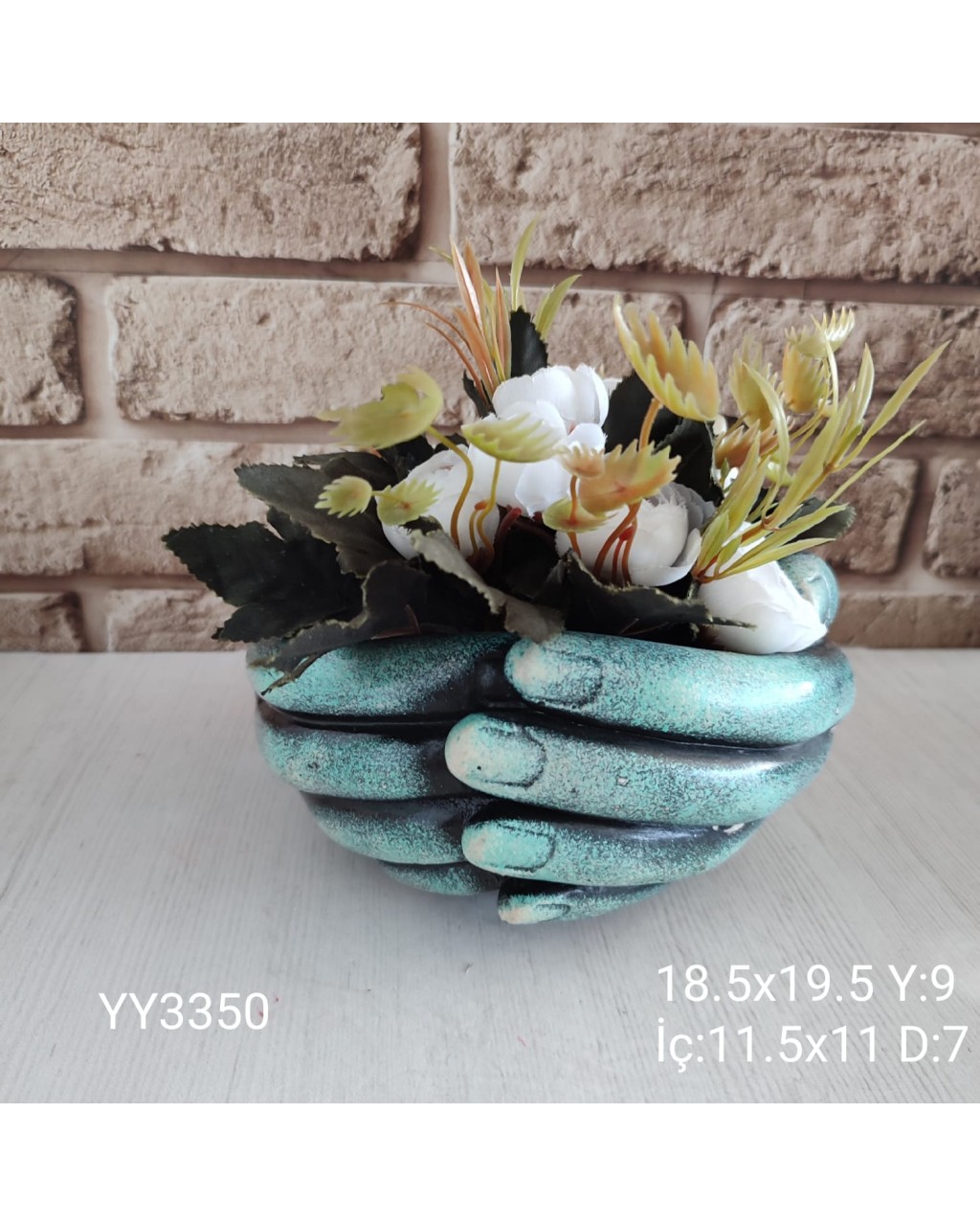 YY3350 El Şeklinde Dekoratif Saksı Silikon Kalıp – Sanatsal ve Anlamlı Hediye!