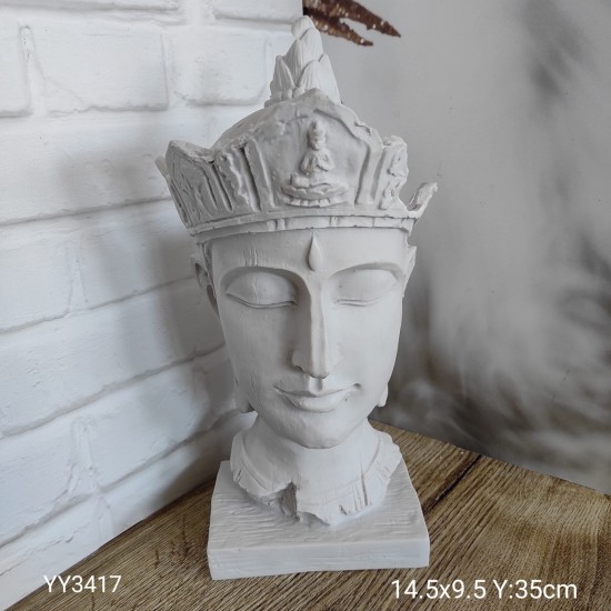 YY3417 Buda Büst Biblo Silikon Kalıbı: Spiritüel ve Estetik Hediye Seçeneği!