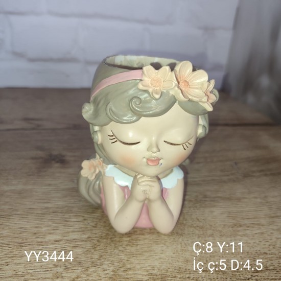 Dua Eden Kız Figürlü Sukulent Saksı Silikon Kalıp • El Yapımı Dekoratif Saksı Tasarımları için Hediye Seçeneği!