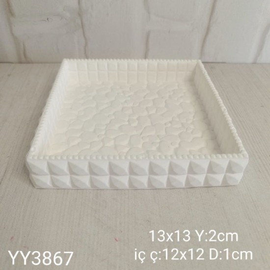 YY3867 - TAŞ DÖŞEMELİ KARE SUNUMLUK - SİLİKON KALIP YY3867 - TAŞ DÖŞEMELİ KARE SUNUMLUK - SİLİKON KALIP