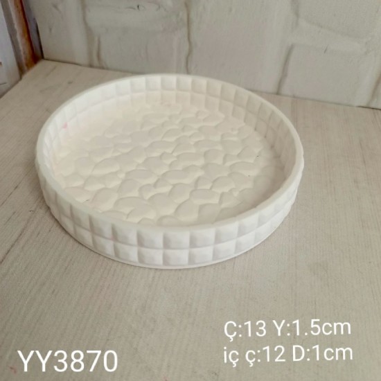 YY3870 - TAŞ DÖŞEMELİ YUVARLAK SUNUMLUK - SİLİKON KALIP YY3870 - TAŞ DÖŞEMELİ YUVARLAK SUNUMLUK - SİLİKON KALIP