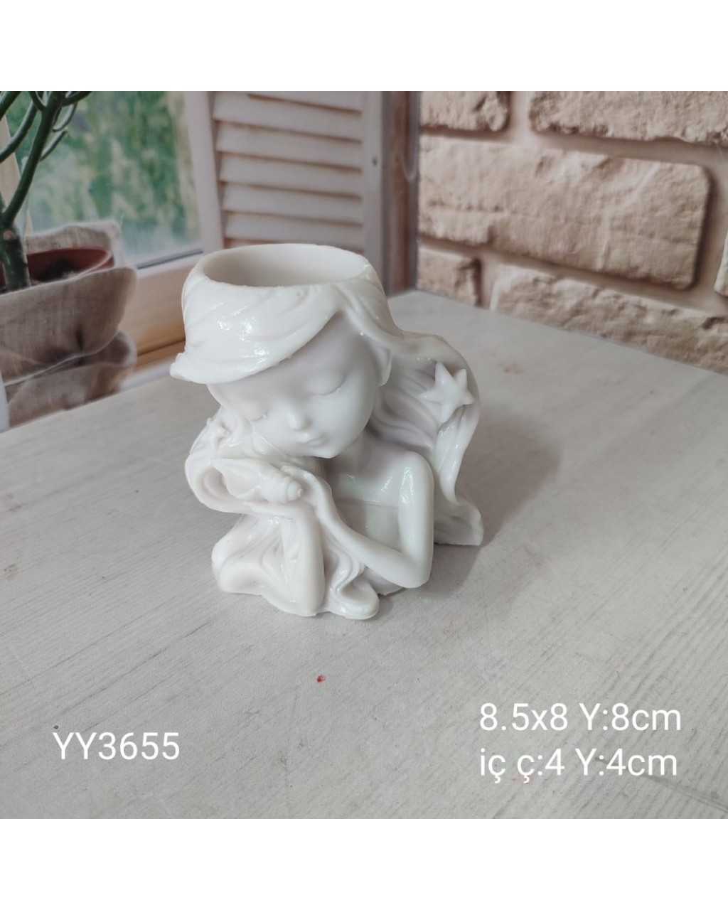 YY3655 DENİZ KIZI DALGALI SAÇ SUKULENT SİLİKON KALIP