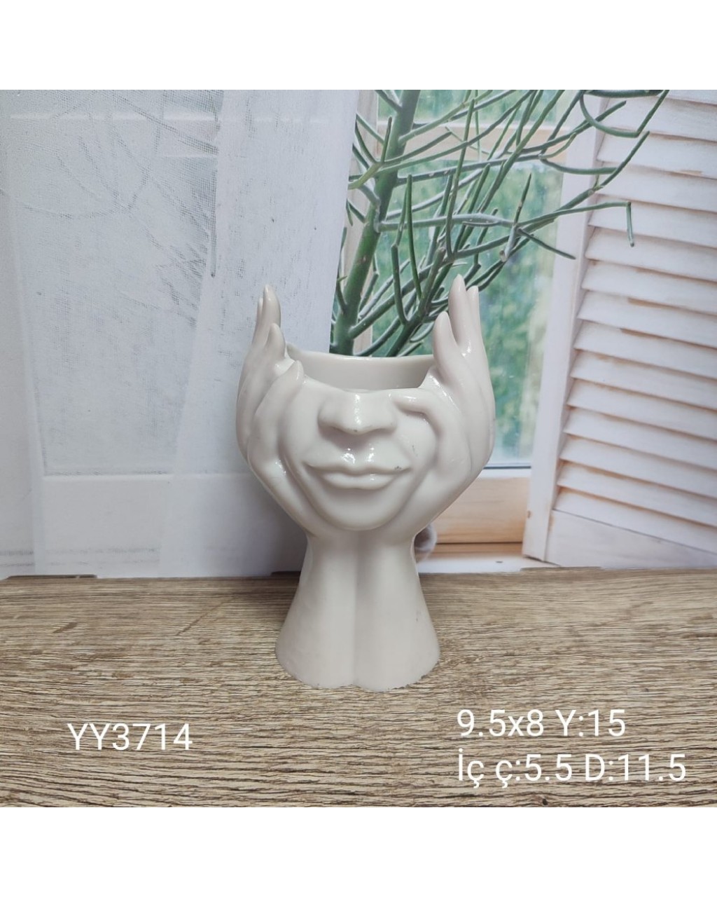 YY3714 DÜŞÜNEN SOYUT YÜZ SAKSI SİLİKON KALIP