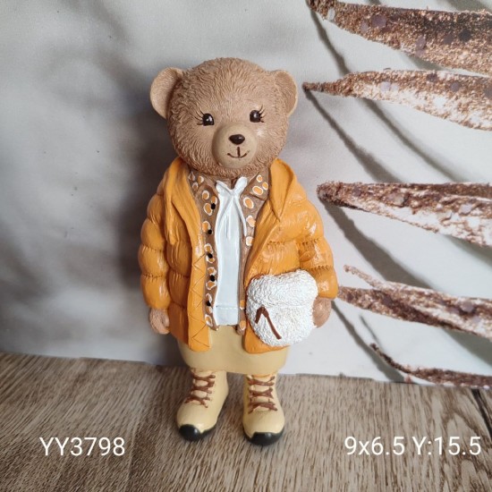 YY3798 Madelyn Ayı Bear Biblo Silikon Kalıp – Sevimli ve Şık Dekoratif Tasarım!