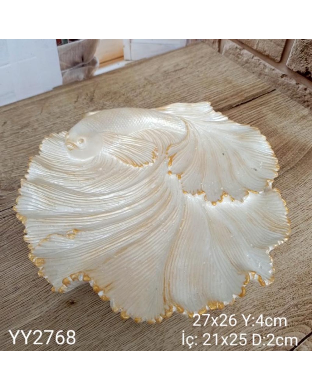 YY2768 SÜSLÜ BALIK TABAK SİLİKON KALIP