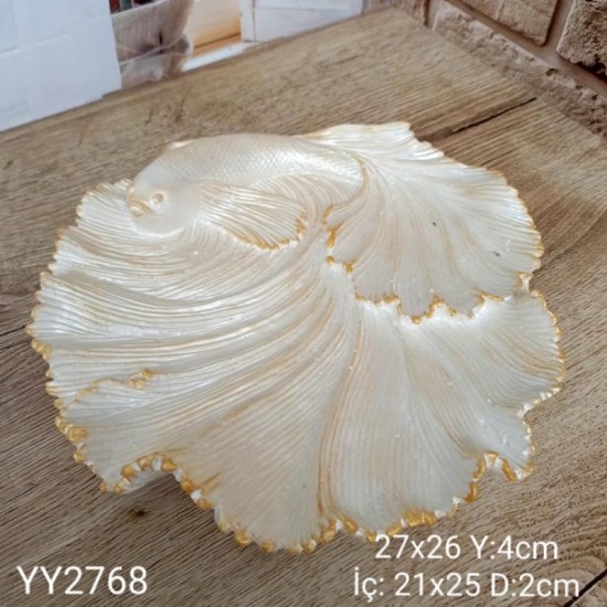 YY2768 SÜSLÜ BALIK TABAK SİLİKON KALIP