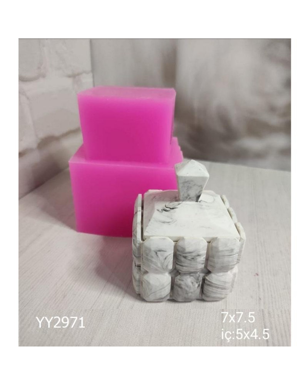 YY2971 KAPAKLI KARE ŞEKERLİK SİLİKON KALIP YY2971 KAPAKLI KARE ŞEKERLİK SİLİKON KALIP