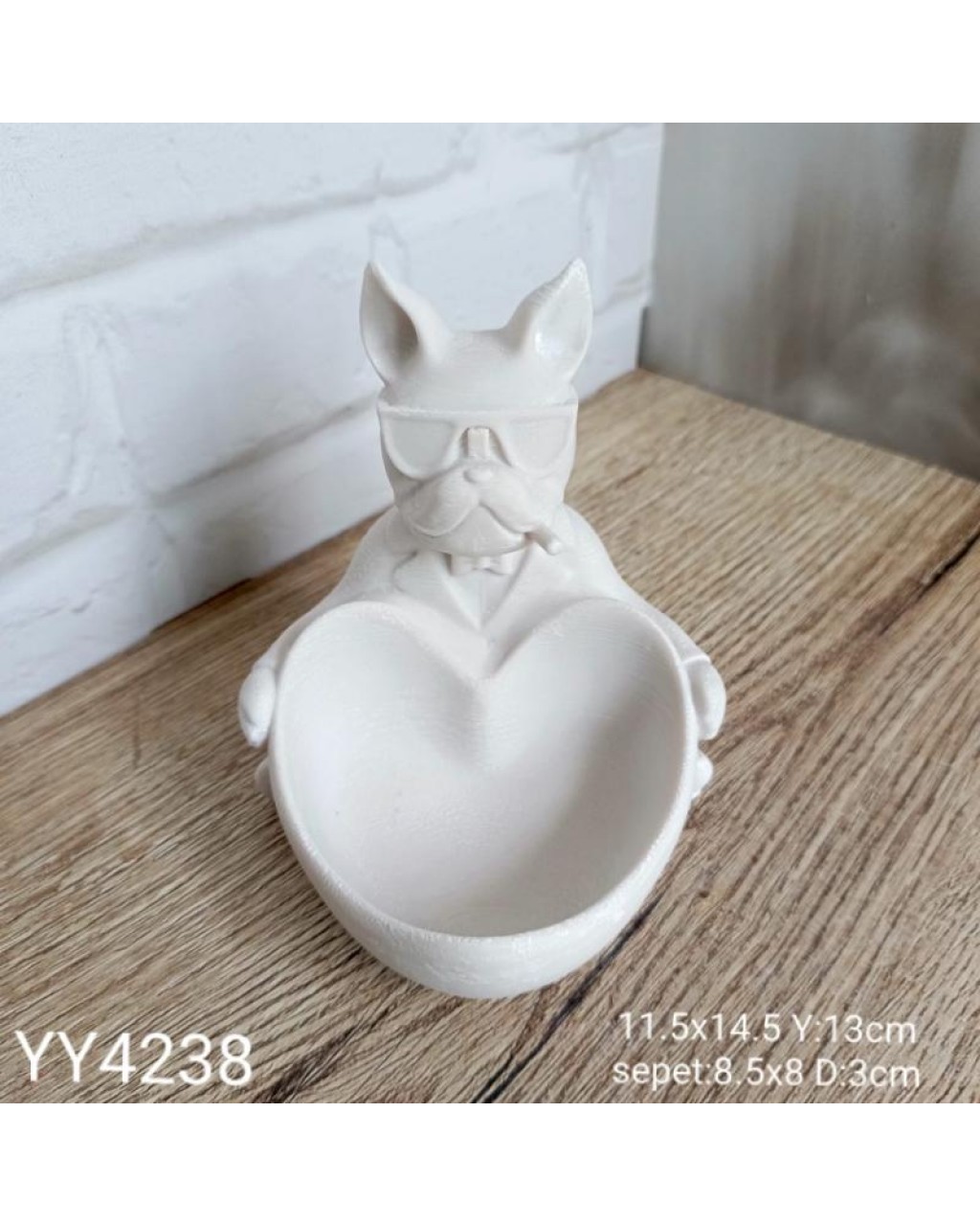 YY4238 SİGARA İÇEN BULLDOG KÖPEK SUNUMLUK 13CM SİLİKON KALIP YY4238 SİGARA İÇEN BULLDOG KÖPEK SUNUMLUK 13CM SİLİKON KALIP