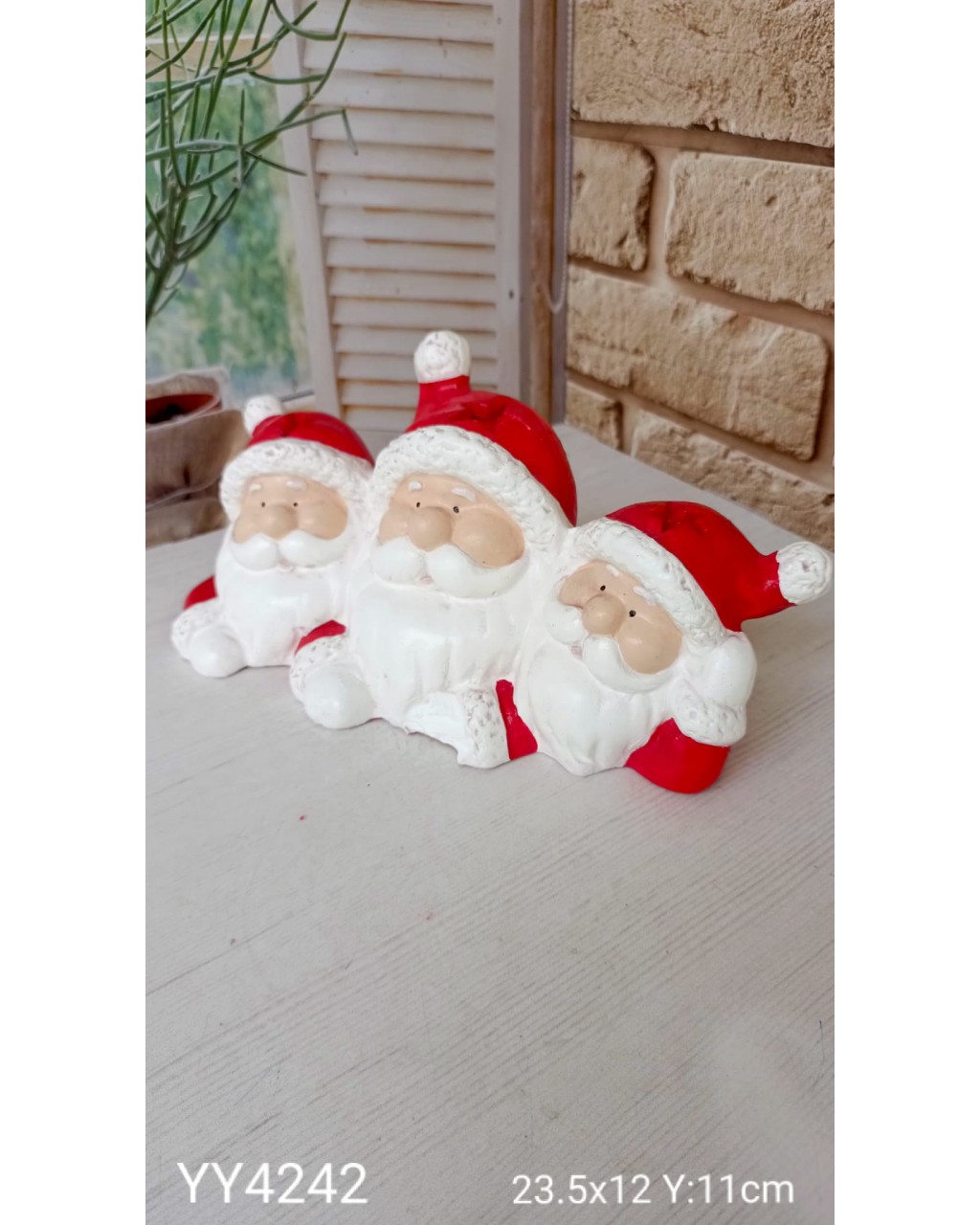 YY4242 YILBAŞI TEMALI 3LÜ NOEL BABA BİBLO SİLİKON KALIP