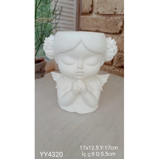 YY4320 DUA EDEN MELEK KIZ BİBLO SİLİKON KALIP