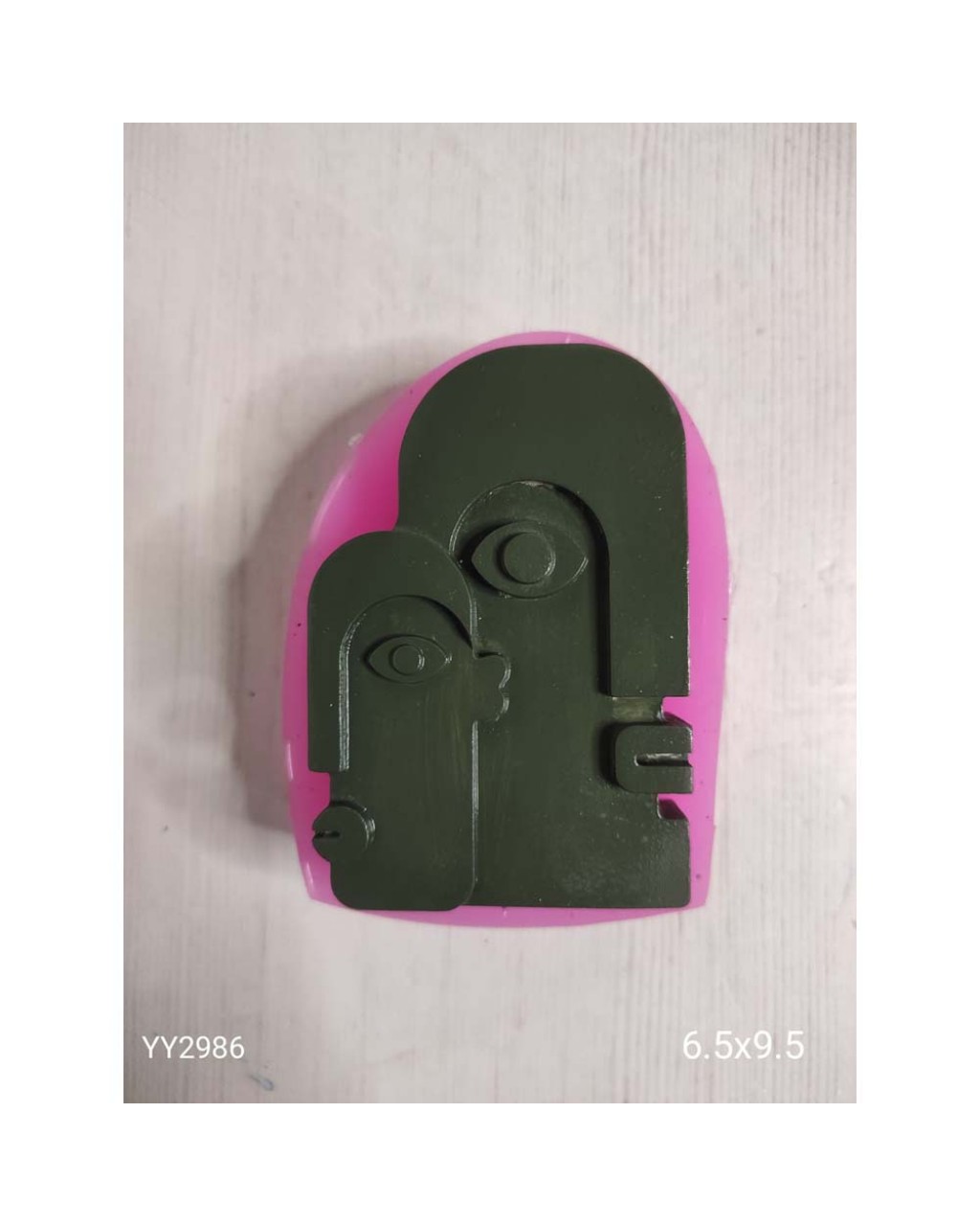 YY2986 Soyut Yüz Biblo Mumluk Çift Başlı Minimal