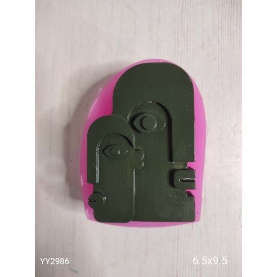 YY2986 Soyut Yüz Biblo Mumluk Çift Başlı Minimal YY2986 Soyut Yüz Biblo Mumluk Çift Başlı Minimal