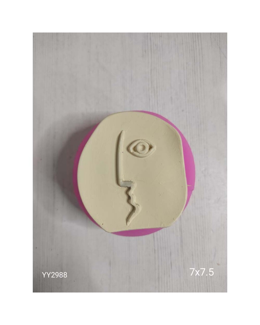 YY2988 Soyut Yüz Biblo Mumluk Yuvarlak Minimal