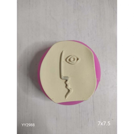 YY2988 Soyut Yüz Biblo Mumluk Yuvarlak Minimal YY2988 Soyut Yüz Biblo Mumluk Yuvarlak Minimal