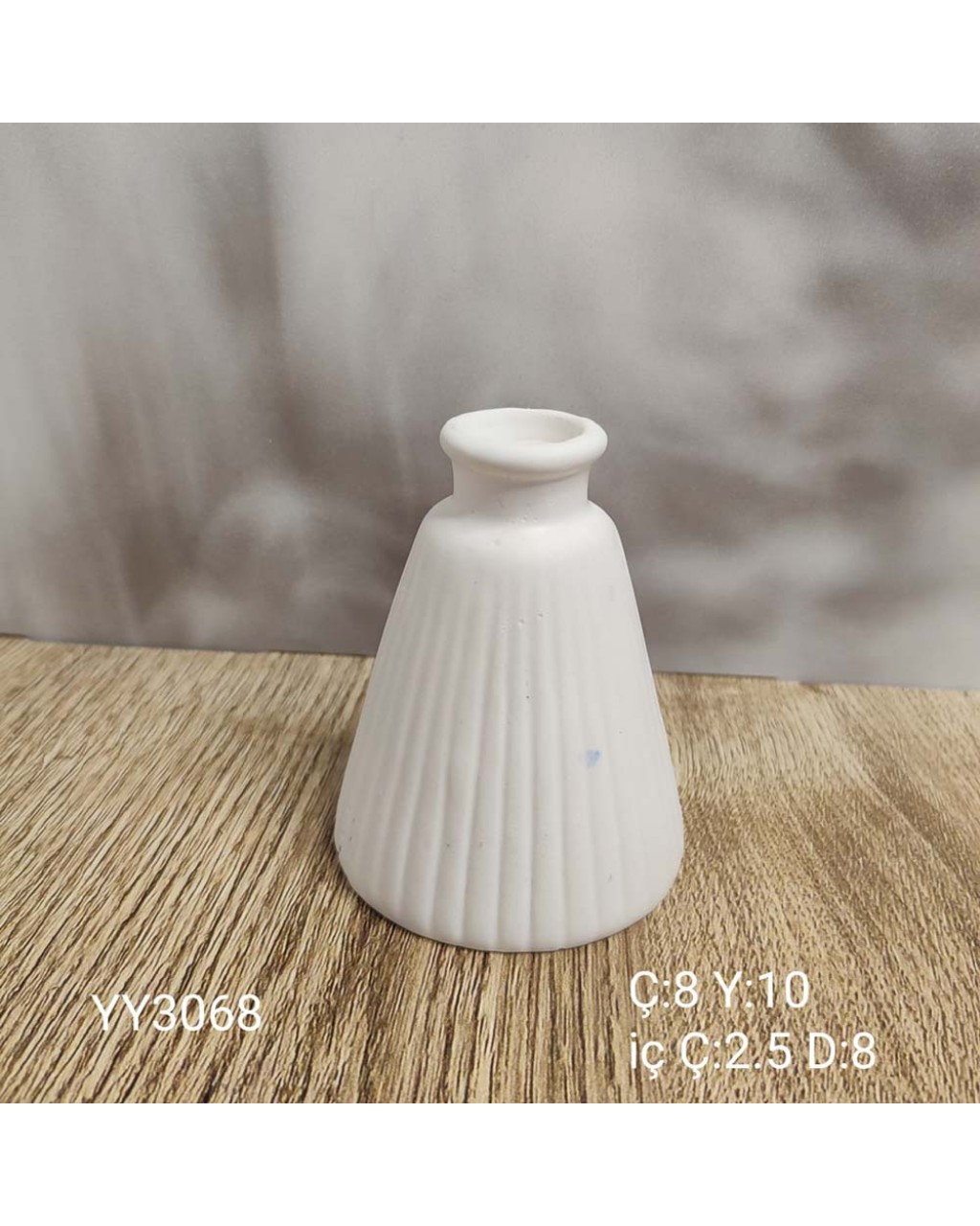 YY3068 Çizgili Volkan Vazo Silikon Kalıp 