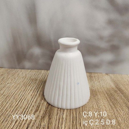 YY3068 Çizgili Volkan Vazo Silikon Kalıp