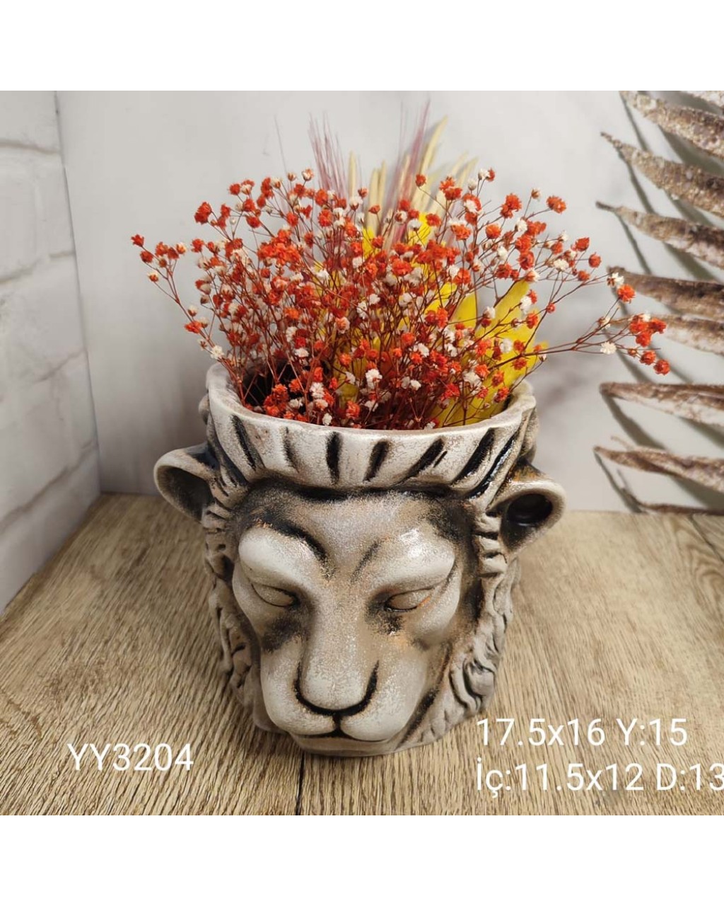 YY3204 Aslan Saksı 15Cm