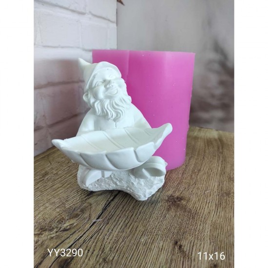 Yaprak Tutan Cüce Sunumluk Silikon Kalıp • El Yapımı Masalsı Dekor ve Sunum Tasarımları için Hediye Seçeneği!